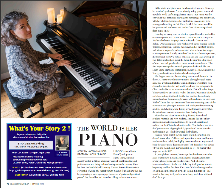 Seaside Magazine article featuring Artistic Director Kinza Tyrrell